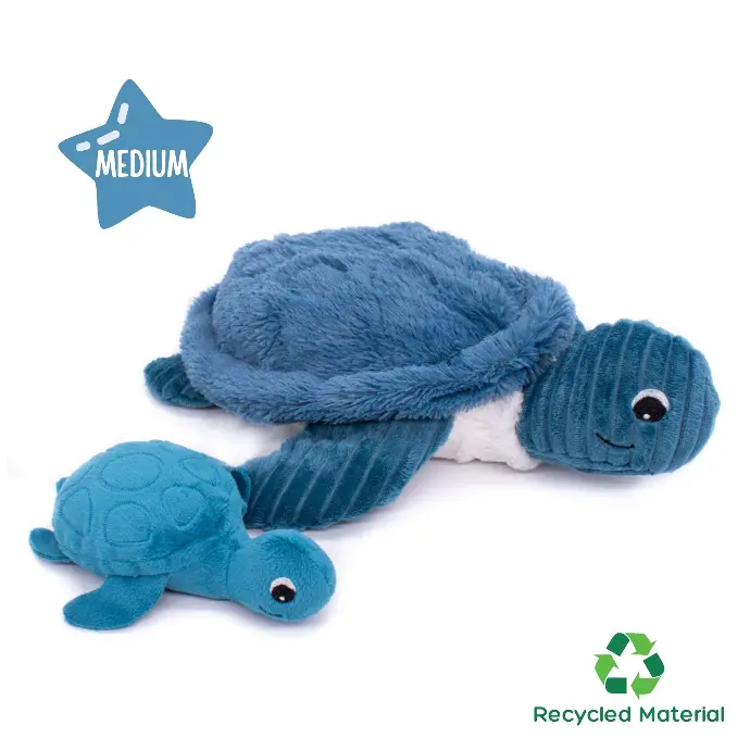 Sea Turtle Mom and Her Baby (Medium - Blue)