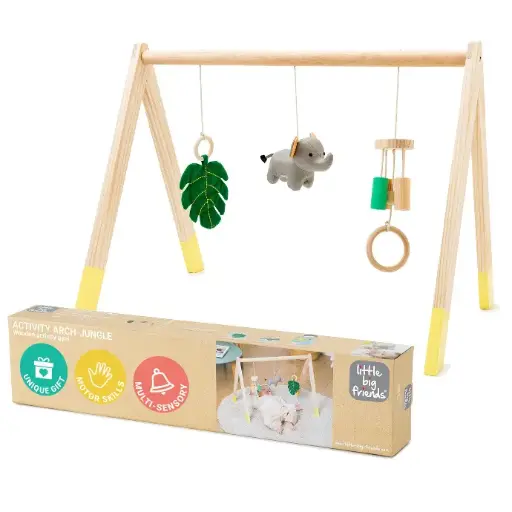 [LBF-302832] Wooden Activity Arch - Jungle Friends